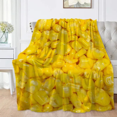 Vista 8 de Manta de frijoles horneados 3D para niñas, niños, suave y acogedora manta de vellón divertida para cama, sofá, sillas, para todas las estaciones