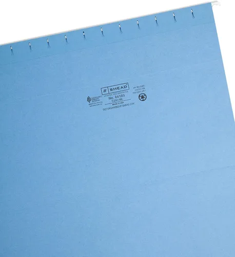 Vista 3 de Smead - Carpeta colgante, tamaño legal, pestaña de 15, 25por caja, Azul