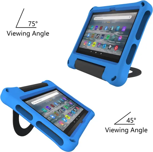 Vista 2 de JGY - Funda para niños Fire 7 2022 de Amazon Fire 7 EVA, a prueba de golpes, con soporte de asa, resistente a prueba de niños, para Fire 7 2022