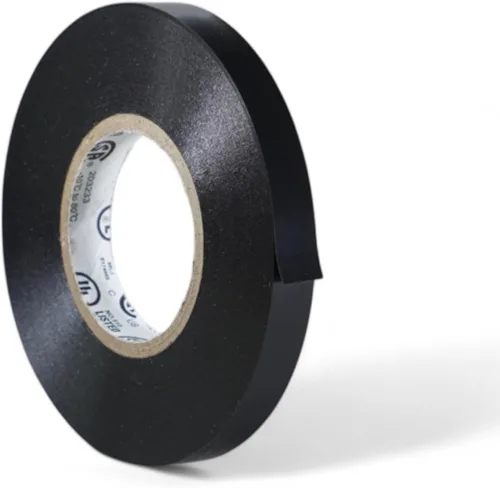 Vista 11 de GGR Supplies T.R.U. EL7566-AW, cinta adhesiva de grado profesional de PVC de goma negra, con clasificación hasta 600 voltios y 176 °F - UL/CSA/CE