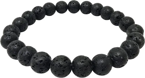 Vista 654 de Gem Avenue Handmade Round Bead Stretch Bracelet Unisex Natural Stone Beaded Jewelry for Men & Women, Elastic Wristband for Daily Wear