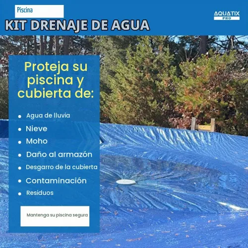 Vista 3 de Aquatix Pro kit de secador de alberca para suelo con cubierta sifón y bomba y manguera de 16 pies