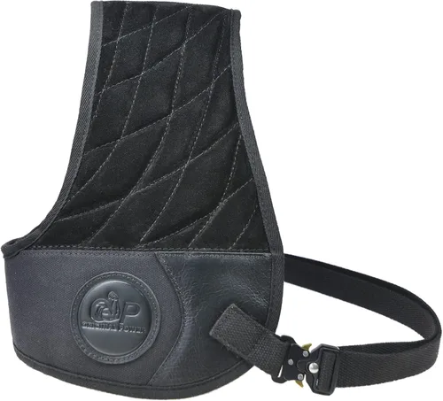 Vista 2 de Tas Trost Chaleco protector de cuero para rifle de escopeta, chaleco acolchado reductor de retroceso con protección de campo con correas ajustables