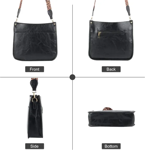 Vista 6 de Freie Liebe Bolsos cruzados con correa de guitarra para mujer bolsos cruzados de piel sintética grandes bolsos de diseño