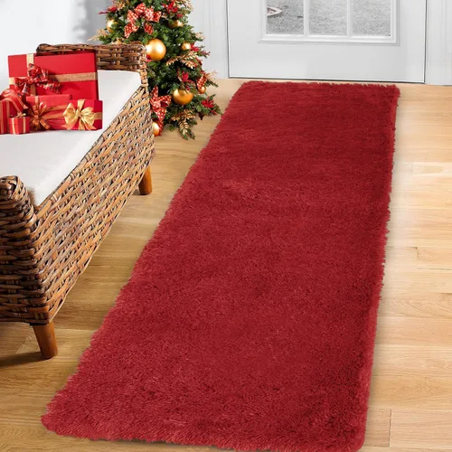 Vista 30 de CAROMIO Alfombra Corredor Esponjosa para Dormitorio Sala de Estar 2x6 Pies, Alfombras de Área Shag Alfombra de Felpa Suave Gruesa Larga de Piel Tie
