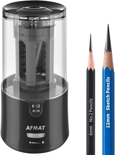 Vista 2 de AFMAT Sacapuntas de punta larga + sacapuntas manos libres totalmente automático para lápices de colores (PSA6+PSA8)