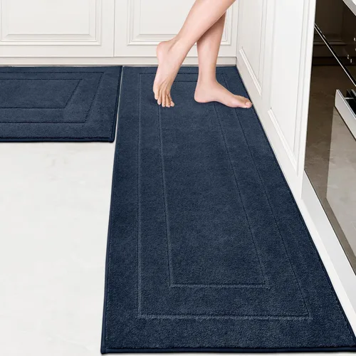 Vista 35 de PURRUGS Alfombra de cocina lavable a máquina, de 24 x 35.5 pulgadas, antideslizantes, antideslizantes, tapetes de pie suaves y superabsorbentes