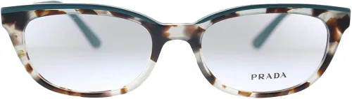 Vista 2 de Prada Catwalk PR 13VV 4751O1 - Lentes ovalados de plástico marrón con ópalo verde 2008in