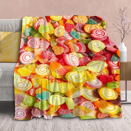 Vista 29 de Manta de vellón con estampado de tocino, ligera, regalo para cumpleaños, Navidad, mantas de franela suave para todas las estaciones, cama, sofá