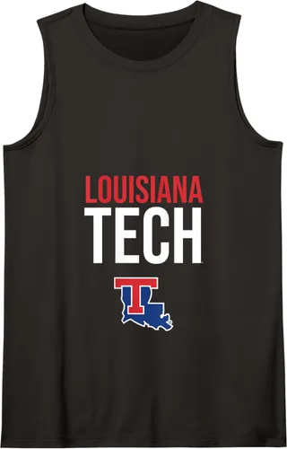 Vista 7 de Camiseta sin mangas apilada Louisiana Tech Bulldogs, Negro