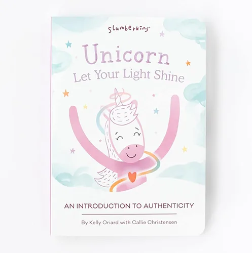 Vista 2 de Slumberkins Unicornio, deja que tu luz brille libro de tablero y erizo mini espuma de mar Soporta autenticidad e inteligencia social emocional