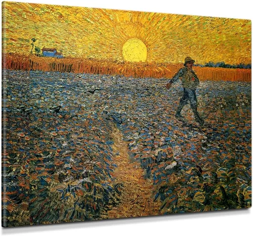 Vista 106 de Serie de pinturas de Vincent Van Gogh (favoritos). Reproducción de arte clásico de Van Gogh, impreso en lienzo, Algodón, Almond Blossom, 16x20