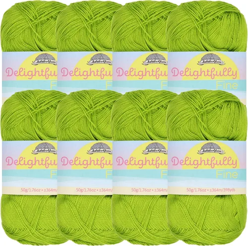 Vista 79 de JubileeYarn - Ovillo de hilo deliciosamente fino, 1.76 oz/madeja de rayón de bambú, color rosa polvo, 4 madejas