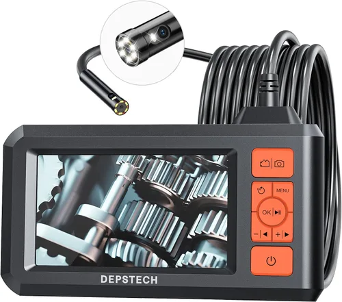 Vista 10 de DEPSTECH Endoscopio industrial de doble lente, cámara de inspección digital de boroscopio 1080P, cámara impermeable IP67 de 0.311 in, cámara de Negro