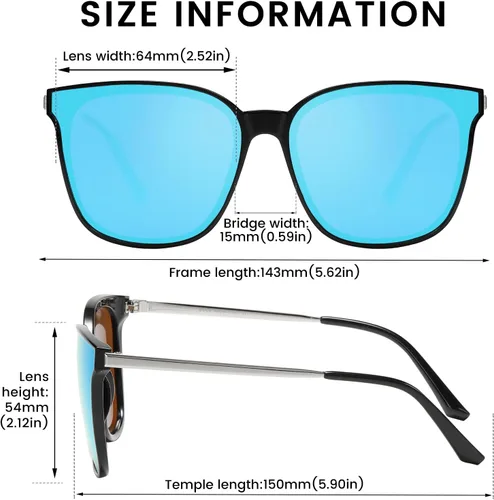 Vista 4 de Duco - Lentes de sol redondos vintage para mujeres y hombres con protección UV de moda para la playa