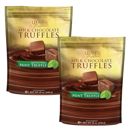 Vista 15 de Utah Truffles - Caramelo de trufa de chocolate con leche y menta, bolsas