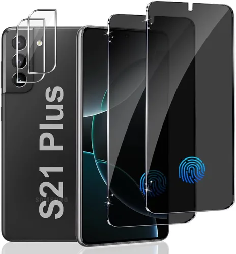 Vista 19 de 2 Pack For Galaxy S23 Privacy Screen Protector With 2 Pack Camera Lens Protector, Anti Spy Private Tempered Glass Film 9H Hardness, Anti