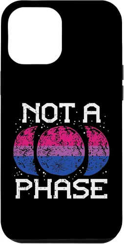 Vista 6 de Funda de regalo LGBTQ para iPhone 14 Not A Phase Bisexual Pride Moon Funny Bi Flag Pun