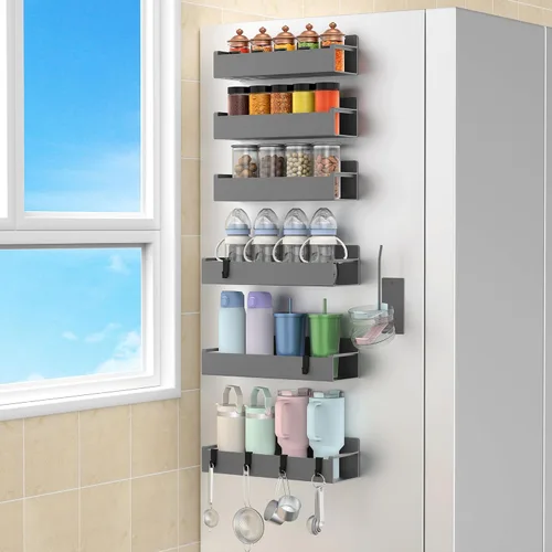 Vista 15 de HuggieGems Soporte Magnético para Botella de Agua para Refrigerador, Organizador de Portavasos para Stanley y Tumbler para Cocina, Paquete de 6