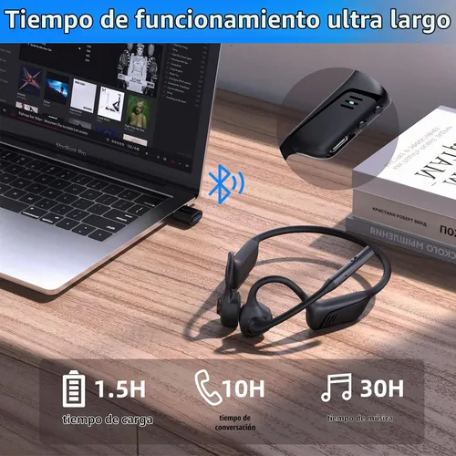 Vista 5 de ZIOCOM Auriculares abiertos con micrófono, AptX-LL, compatible con llamadas
