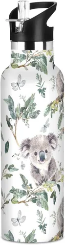 Vista 25 de Sport Insulated Water Bottle with Leak Proof Spout Lid Vacuum Insulated BPA-Free Leak Proof for Travel, Camping, Sports, Army Woodland Camo Gold