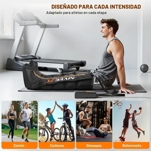 Vista 6 de JZBRAIN Botas de compresión de aire Masajeador de piernas: recuperación secuencial de piernas completas con calor, 6 modos y 11 intensidades
