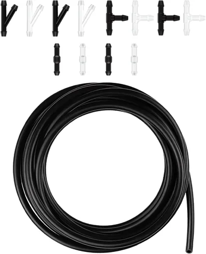 Vista 8 de Kit de manguera de limpiaparabrisas de 13.12 pies, kit de reparación de manguera de fluido flexible con 12 conectores y tabletas de líquido