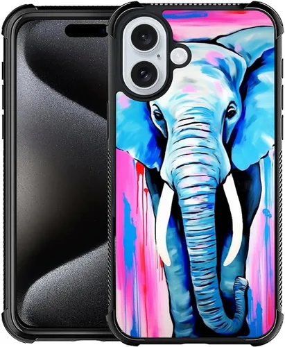 Vista 82 de Funda compatible con iPhone 15, diseño de elefantes africanos, diseño increíble a prueba de golpes, antiarañazos, carcasa trasera de policarbonato