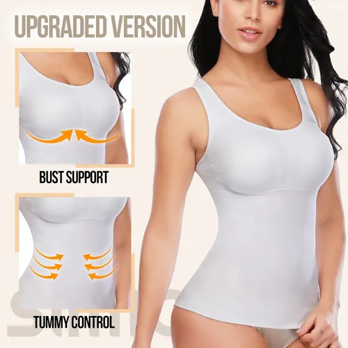 Vista 2 de SLIMBELLE Camisola para mujer con control de abdomen y moldeador de cuerpo con brasier integrado