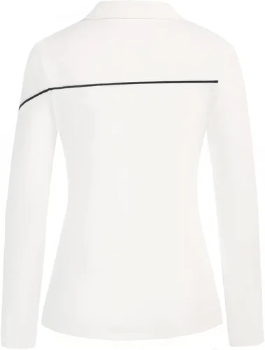 Vista 3 de JACK SMITH Polo de golf para mujer, ajuste seco, UPF 50+, manga larga, con cremallera, ajuste delgado, atlético, con soporte para camiseta