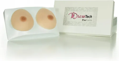 Vista 8 de DressTech Proform Crossdresser - Formas de silicona rellenas de gel, forma mejorada, cintas adhesivas incluidas