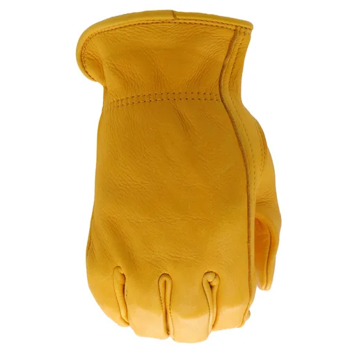 Vista 2 de Guantes de trabajo BOSS para hombre, de piel de ciervo de grano premium