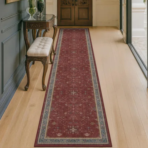 Vista 64 de Hazo Haus – Alfombra pequeña para entrada, cocina o baño, antideslizante con base de goma, resistente a las manchas y a la decoloración, diseño