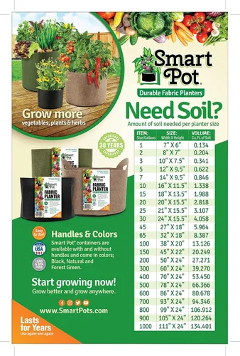 Vista 2 de Contenedor Smart Pots con laterales suaves y asas, Bronceado