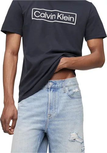 Vista 3 de Calvin Klein Camiseta de cuello redondo con logotipo de Ck Box para hombre