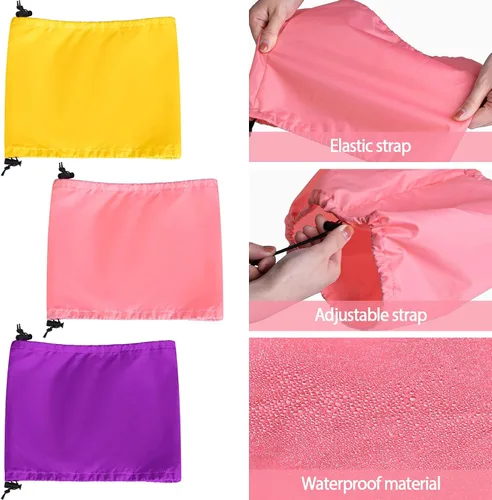 Vista 4 de Aliceset Gorro de ducha para perro, 3 unidades, impermeables, para baño, con diadema, protección para evitar infecciones de oído, 3