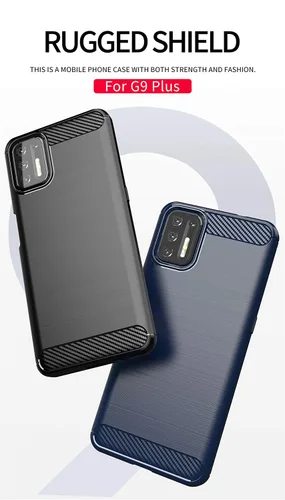 Vista 7 de Asuwish Funda compatible con Moto G9 Plus y protector de pantalla de vidrio templado, accesorios de celda, funda protectora de cuerpo completo