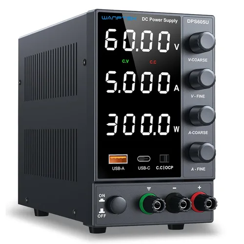 Vista 14 de Fuente de alimentación CC, fuente de alimentación de banco con perilla de codificador, fuente de alimentación regulada ajustable con USB de 5 V 3.6