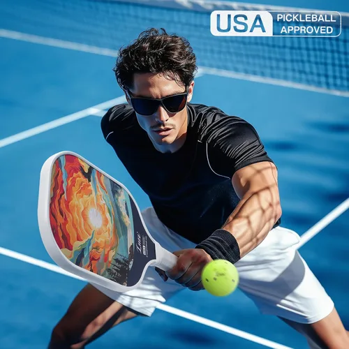 Vista 8 de [Usado] LUZZ Pickleball Paddles, T700 Carbon Fiber Pickleball Paddle Sandblasted Surface with Honeycomb Core Pickle Ball Rackets for Beginners UN