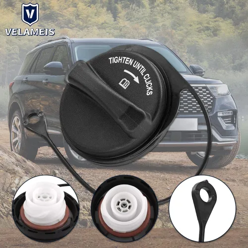 Vista 5 de Tapa de llenado de tanque de gasolina 6L2Z9030F FC1058 FC-1058 6L2Z-9030-F Tapa de gasolina del tanque de combustible Compatible con Ford Freestyle