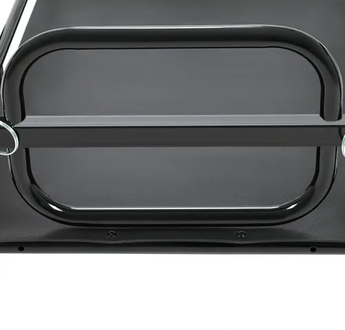 Vista 9 de Kojem Remolque de carga plegable para bicicleta, remolque de bicicleta de almacenamiento resistente, capacidad de 110 libras, carrito de bicicleta