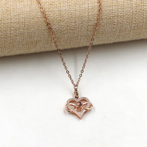 Vista 9 de Pulsera con texto en inglés "I Love You" en 100 idiomas, pulseras de proyección de corazón, cuerda trenzada ajustable, regalos de amor para mamá