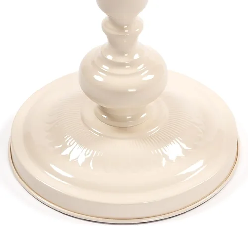 Vista 5 de Mesa auxiliar redonda para espacios pequeños, mesa de bebida de Martini alta con base de pedestal de metal con base de pedestal pesada para sala
