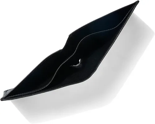 Vista 2 de Will Leather Goods - Billetera clásica de cuero, Negro -, Classic