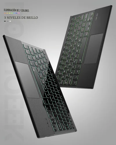 Vista 4 de Doohoeek Funda de teclado para Samsung Galaxy Tab S10 Lite de 10.9 pulgadas 2025 / S10 FE / S9 FE / S9, teclado Bluetooth con trackpad