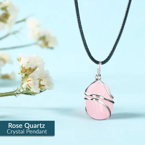 Vista 15 de PYOR Collar con colgante curativo de Reiki de cristal, gemas de buena suerte, prosperidad, riqueza, piedras preciosas naturales, collares de buena