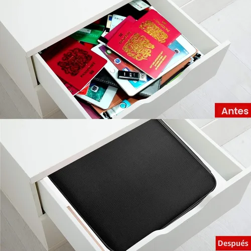 Vista 6 de DocSafe - Bolsa de documentos con cerradura, funda de almacenamiento de archivos de 3 capas ignífuga con cierre resistente al agua, bolsa