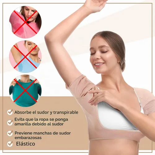 Vista 3 de Handepo 6 piezas de chaleco de sudor para axilas transpirables a prueba de sudor almohadillas para mujer protector de axilas
