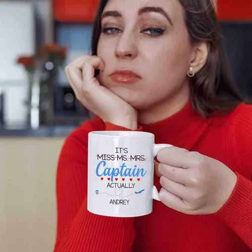 Vista 3 de BigTees Taza de café de piloto personalizada, regalos para piloto, taza de piloto, taza de café de piloto de avión, taza de café personalizada