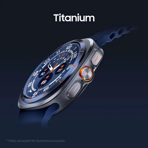 Vista 2 de Samsung Galaxy Watch Ultra Smartwatch - 2025 Version, 47mm, Titanium Blue, LTE (CAD Version & Warranty) - Durable Titanium Cover, Cushion Design